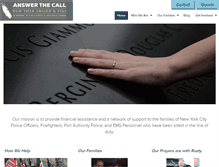 Tablet Screenshot of answerthecall.org